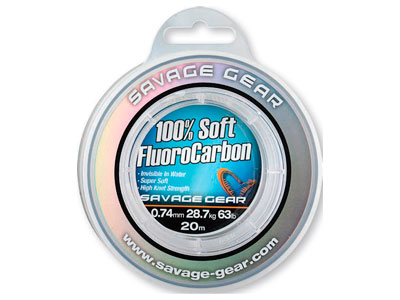 Леска Savage Gear Soft Fluorocarbon, 15м, 0.92мм, 40.5кг, 89lbs, прозрачный, арт.54858 - купить по доступной цене Интернет-магазине Наутилус