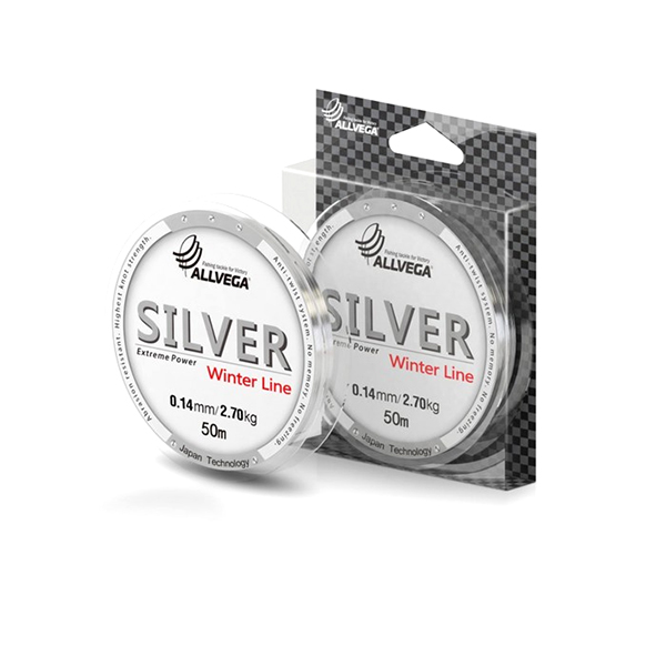Леска  Allvega Silver 0.25мм 7.71кг 50м серебристая - купить по доступной цене Интернет-магазине Наутилус
